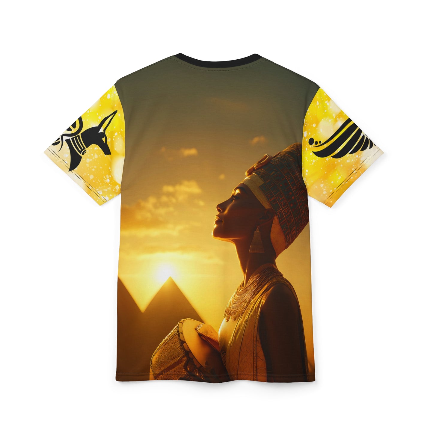 Sunrise Queen Nefertiti | Unisex Graphic Tee | Bohemian Style Shirt | Gift for Ancient Egypt Mythology Fanatics | Unique Fashion | Comfortable Casual Wear