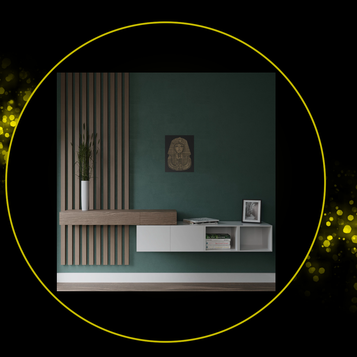 Elegant Satin Poster Art | Egyptian Pharaoh | Tutankhamun | Pyramids of Giza | Wall Decor | Home Decoration | Cultural Art