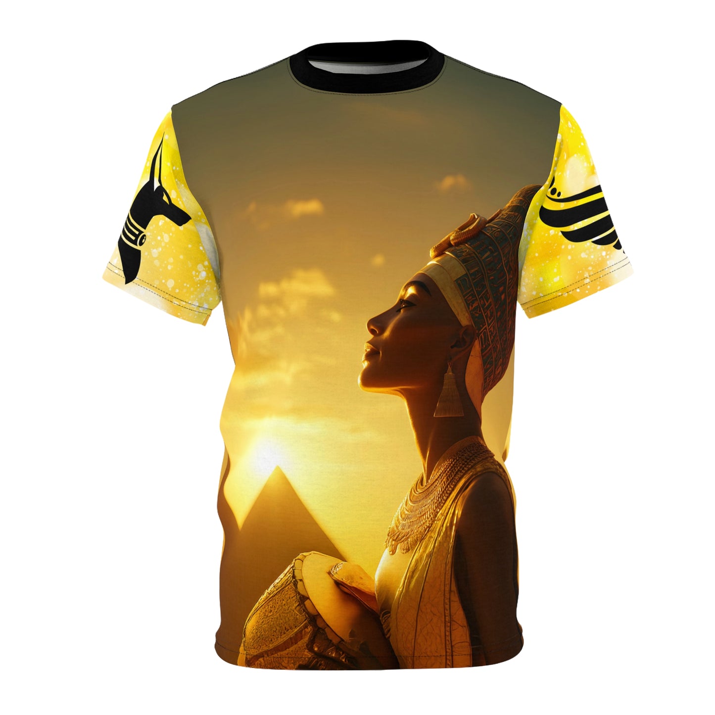 Sunrise Queen Nefertiti | Unisex Graphic Tee | Bohemian Style Shirt | Gift for Ancient Egypt Mythology Fanatics | Unique Fashion | Comfortable Casual Wear