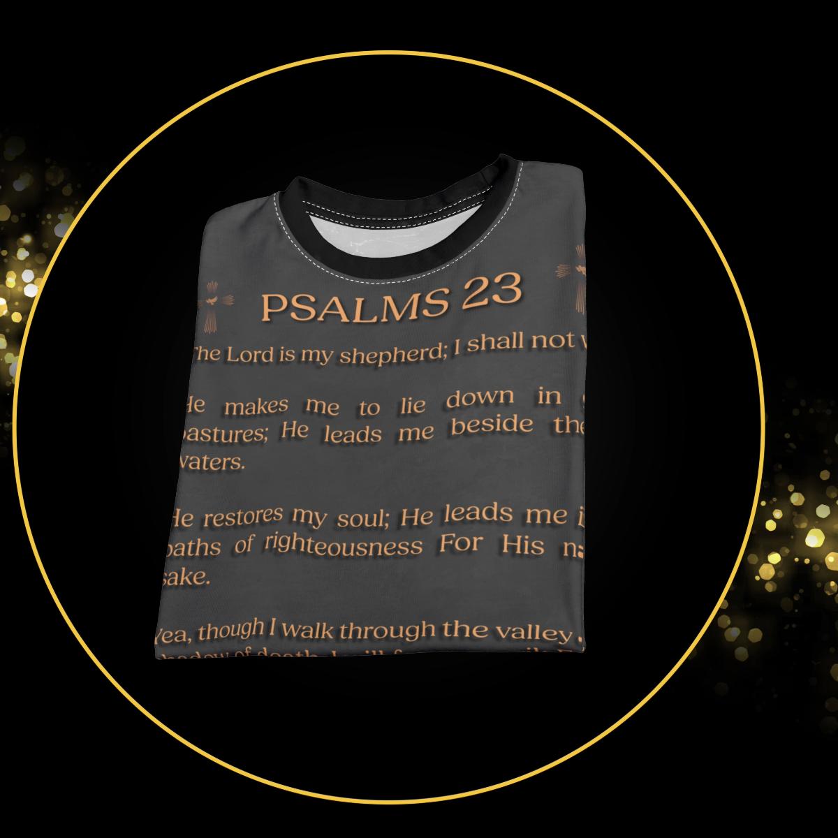 Holy Bible Psalms 23 | Unisex Graphic Tee | Faith-Based | Religious Traditions