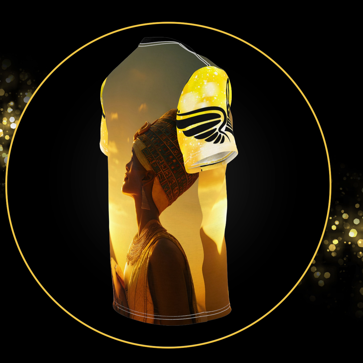 Sunrise Queen Nefertiti | Unisex Graphic Tee | Bohemian Style Shirt | Gift for Ancient Egypt Mythology Fanatics | Unique Fashion | Comfortable Casual Wear