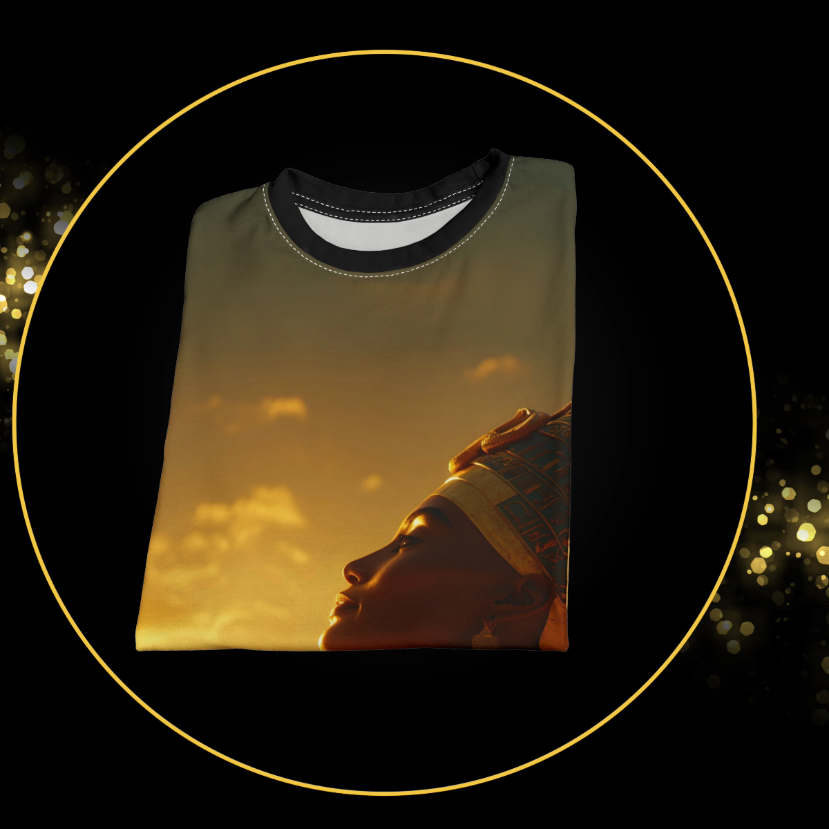 Sunrise Queen Nefertiti | Unisex Graphic Tee | Bohemian Style Shirt | Gift for Ancient Egypt Mythology Fanatics | Unique Fashion | Comfortable Casual Wear