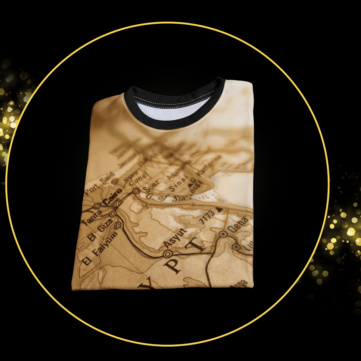 Ancient Egypt Adventure Map | Unisex Graphic Tee | Travel Inspired Shirt | Graphic Tee, Geography Fanatics | Wanderlust Apparel