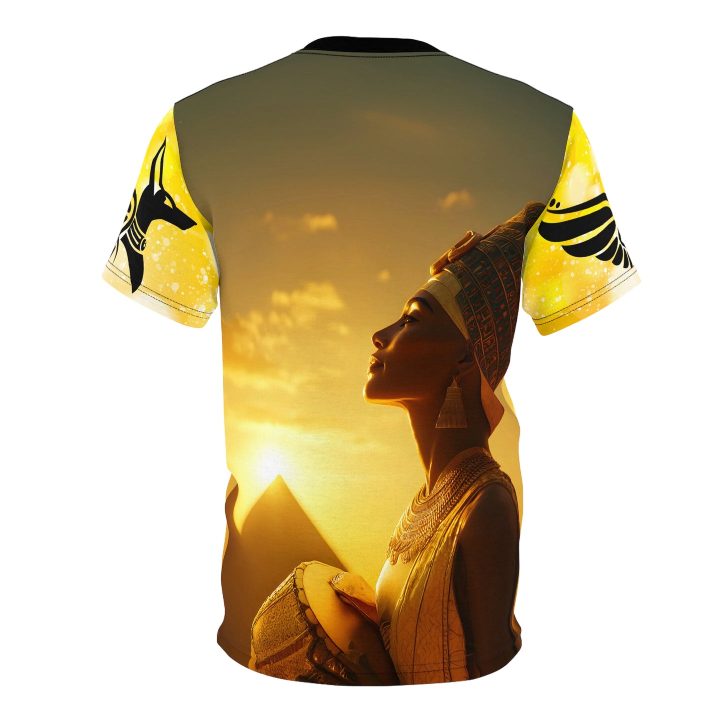 Sunrise Queen Nefertiti | Unisex Graphic Tee | Bohemian Style Shirt | Gift for Ancient Egypt Mythology Fanatics | Unique Fashion | Comfortable Casual Wear